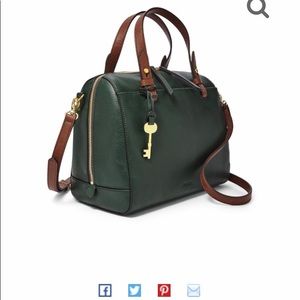 Teal Fossil Rachel Satchel